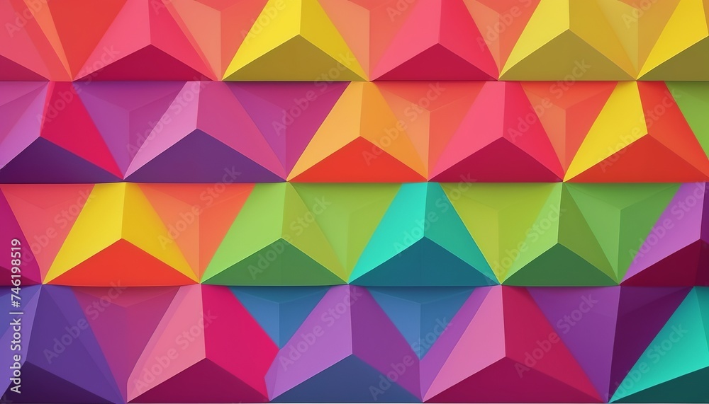 Colorful Triangular Low Poly Mosaic Pattern Background Colorful Triangular Low Poly Mosaic Pattern Background