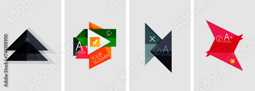 Free Download Set of minimal arrow posters. Vector illustration For Wallpaper, Banner, Background, Card, Book Illustration, landing page - GFXLoad