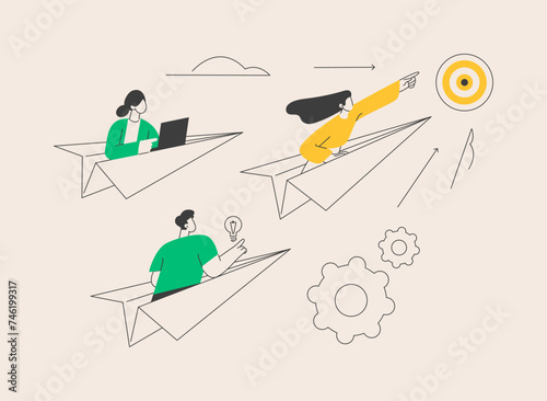 Business leadership abstract concept vector illustration.