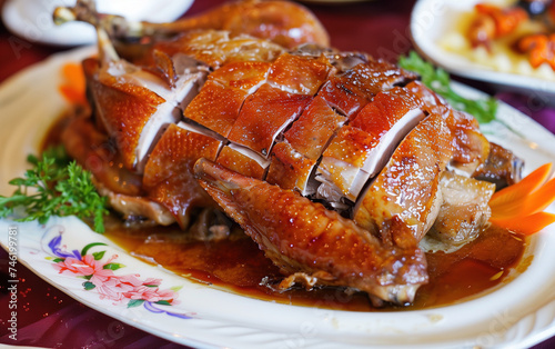 Guangdong gourmet roast duck,created with Generative AI tecnology.
