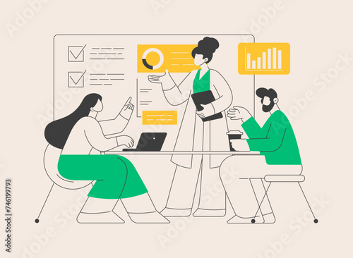 Business briefing abstract concept vector illustration.