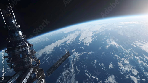 人工衛星の外観　宇宙産業イメージ photo