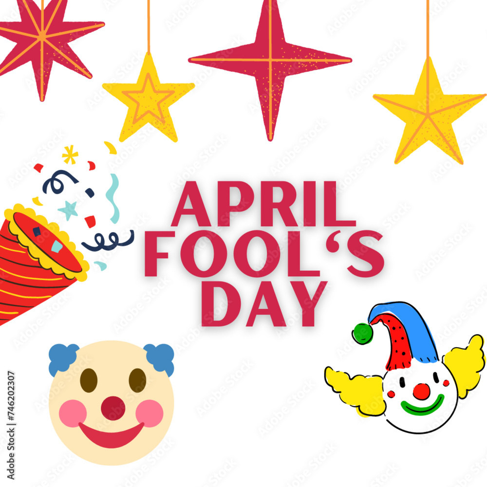 April Fool's Day celebration illustration design 
