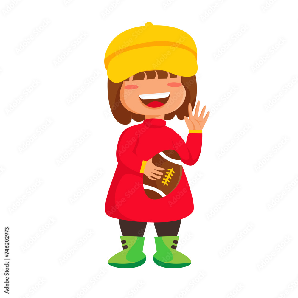 Happy kid with baseball faceless character in flat illustrations Happy kid with baseball faceless character in flat illustrations