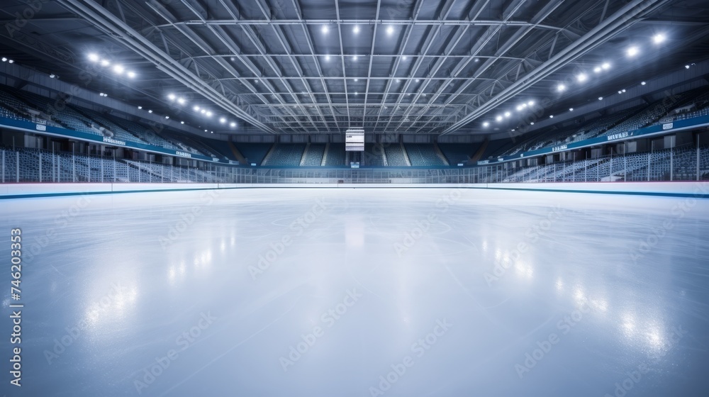 Hockey ice rink sport arena empty field stadium