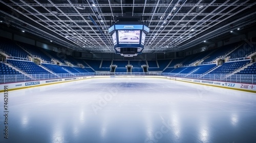 Hockey ice rink sport arena empty field stadium