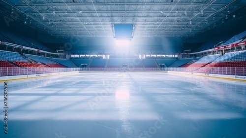 Hockey ice rink sport arena empty field stadium