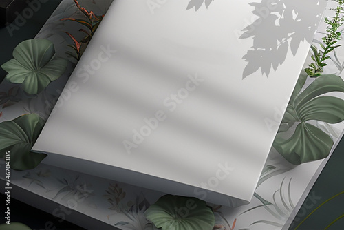 White paper background_note pad cover drsign
 photo