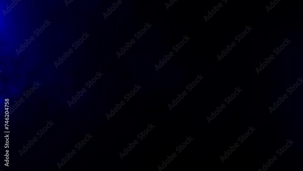4k thunderstorm, dark cloud clumps in the sky with lightning. Dark foggy background with blue light from its angle