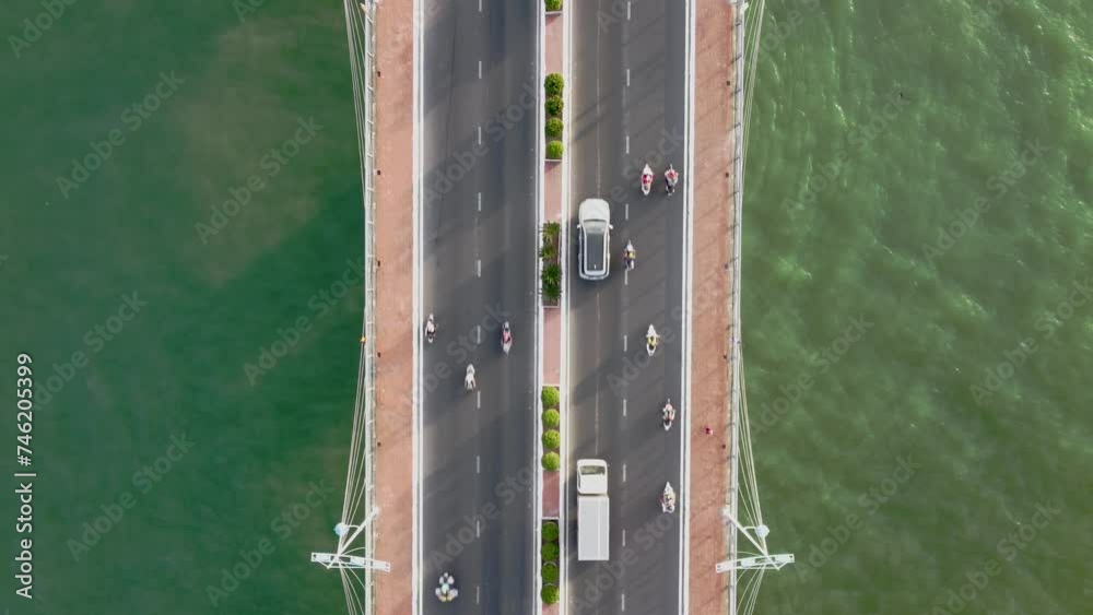 Awesome aerial view of scenic bridge in Nha Trang, Vietnam Awesome aerial view of scenic bridge in Nha Trang, Vietnam