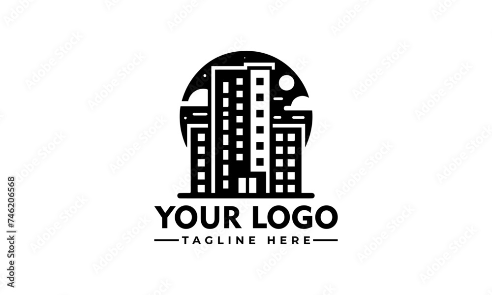 Real Estate Buildings Logo Modern Vector Design for Property Branding