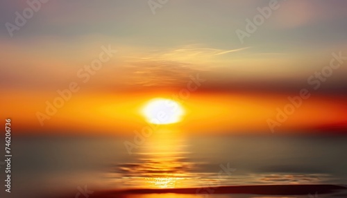Abstract blurred yellow and orange sea sunrise background © ROKA Creative