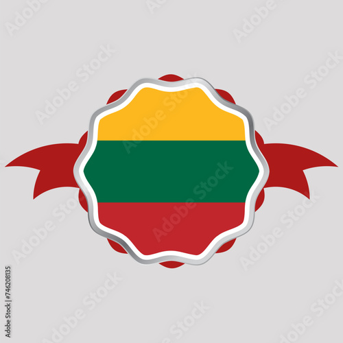 Creative Lithuania Flag Sticker Emblem