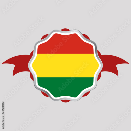 Creative Bolivia Flag Sticker Emblem