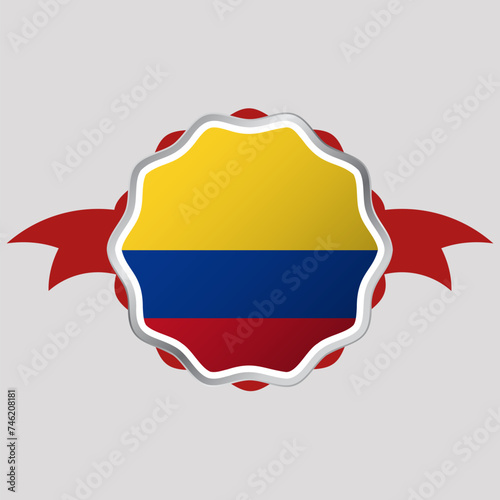 Creative Colombia Flag Sticker Emblem