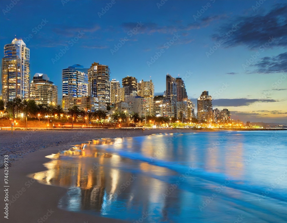 Obraz premium Cityscape at sunset 