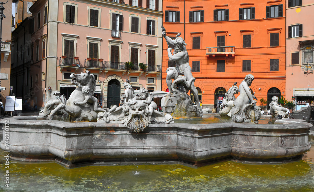 The fountain of Neptune in Rome
