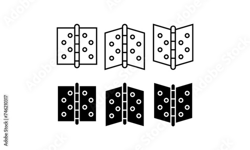 door hinges icon isolated on white background