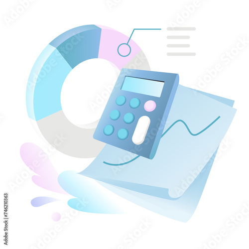 charts and calculations for business analytics