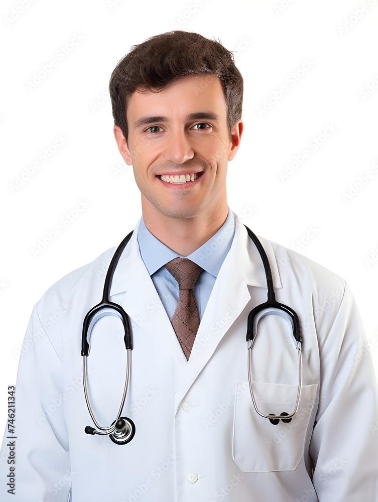 Portrait of handsome doctor man isolated on white background Portrait of handsome doctor man isolated on white background
