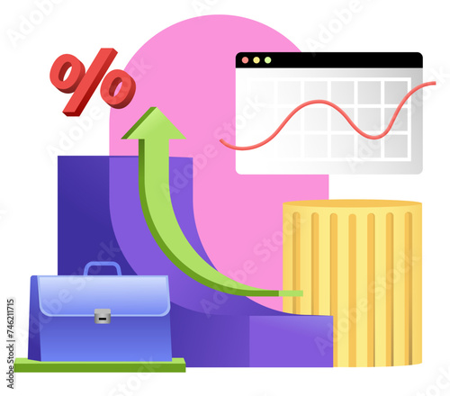 Business analytics with growing profits