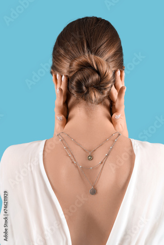 Beautiful young woman in wh...