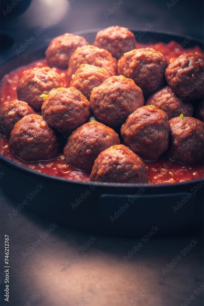 a plate of meatballs with sauce