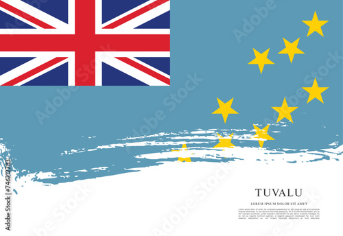 Flag of Tuvalu, vector illustration photo