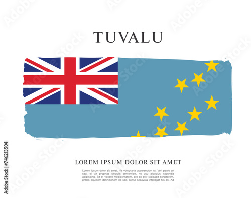 Flag of Tuvalu, vector illustration © Igorideas