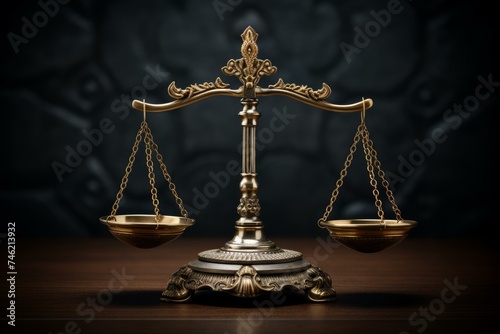 Fair Scales justice court. Criminal system. Generate Ai