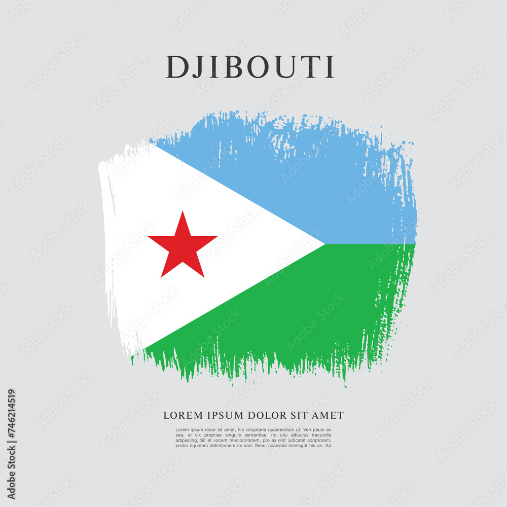 Flag of Djibouti vector design