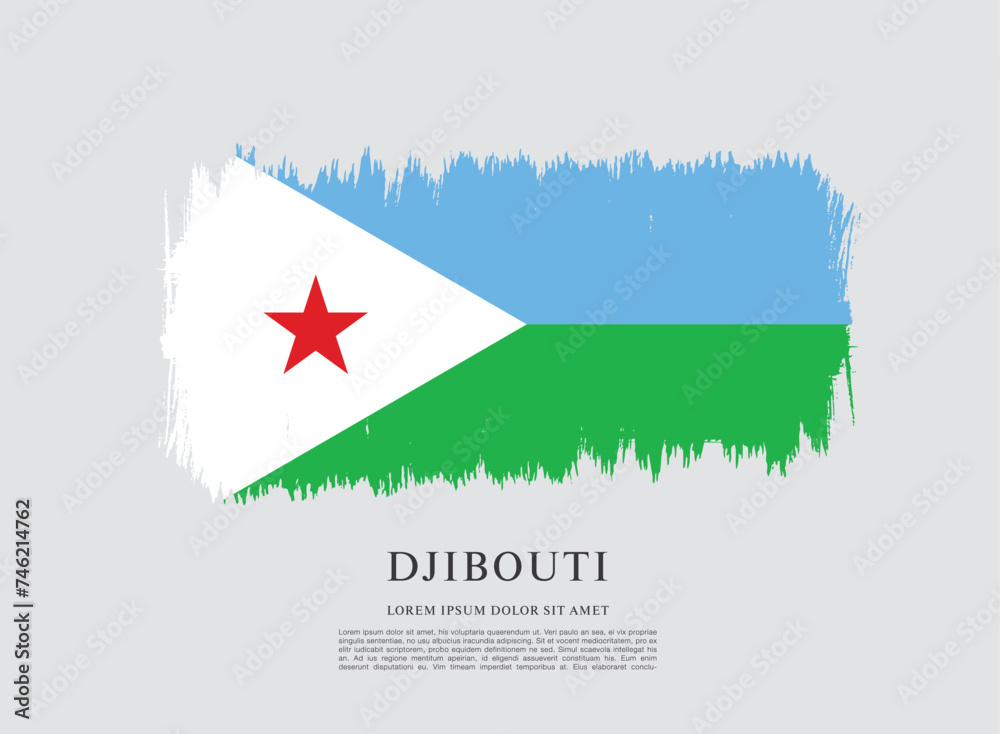 Flag of Djibouti vector design Flag of Djibouti vector design