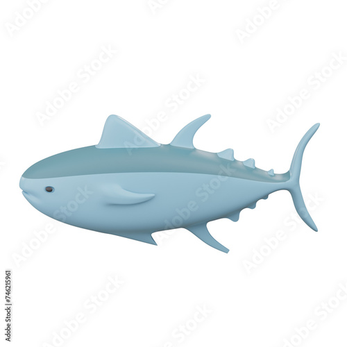 3D Tuna Fish Illustration