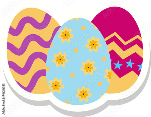 Fototapeta Naklejka Na Ścianę i Meble -  Easter Eggs Sticker