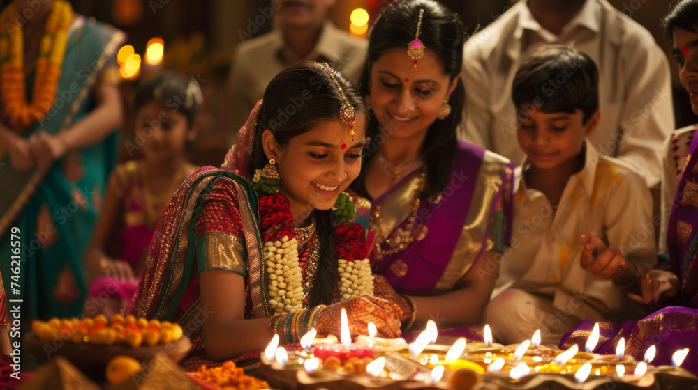 The exchange of gifts and sweets a loved ones is a common tradition during Diwali as a symbol of love and togetherness.