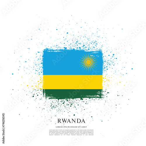 Flag of Rwanda vector illustration