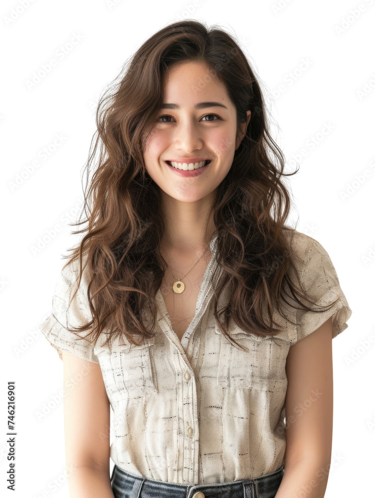 Causal young girl transparent background Causal young girl transparent background