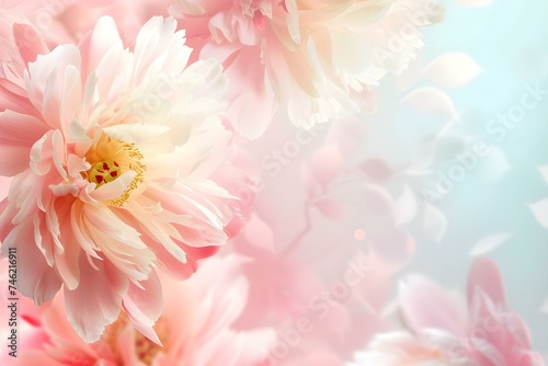 Ethereal Beauty of Blooming Peonies