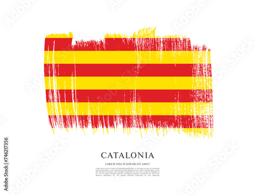 Flag of Catalonia vector illustration