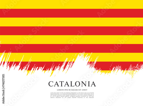 Flag of Catalonia vector illustration