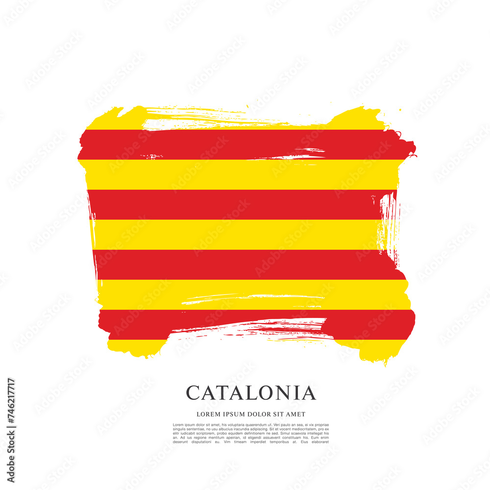 Obraz premium Flag of Catalonia vector illustration