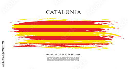 Flag of Catalonia vector illustration photo