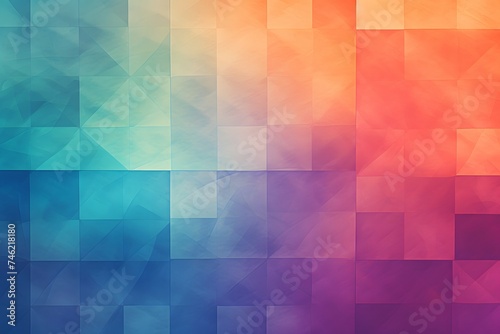 pixel colored background with squares in pink and orange colors, abstract pattern wallpaper
