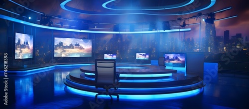 World News Studio Background generated by AI 
