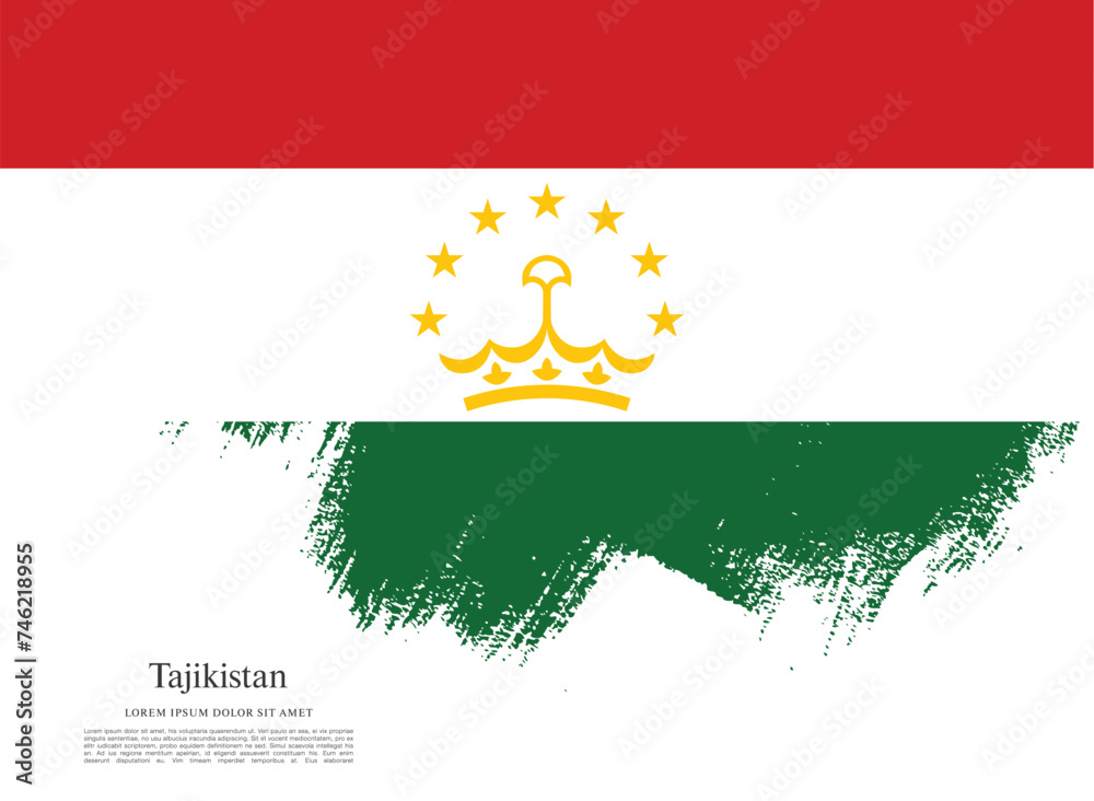 Flag of Tajikistan vector illustration