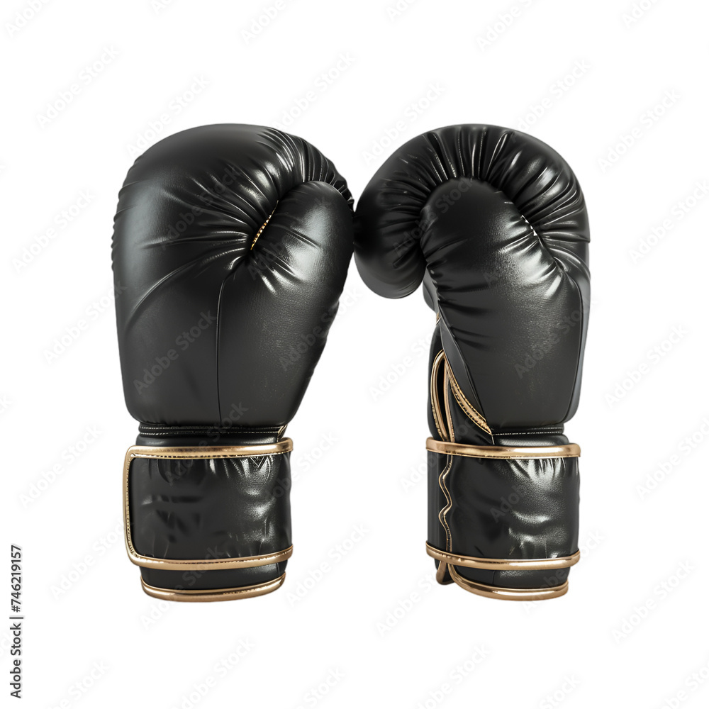 Boxing gloves on transparent background