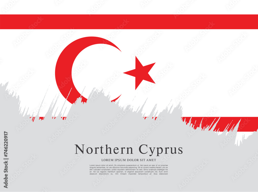 Flag of Northern Cyprus vector illustration Flag of Northern Cyprus vector illustration