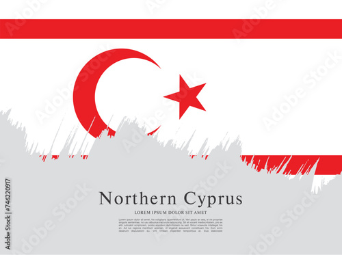 Flag of Northern Cyprus vector illustration