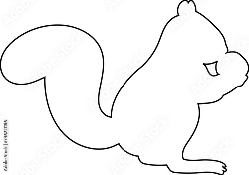 squirrel outline icon line symbol