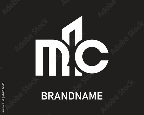 Letter mc logo design template